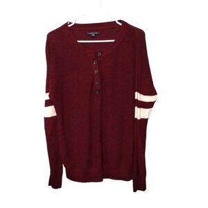 Women's Oversized Button Front Sweater Red American Eagle Small Long Sleeve